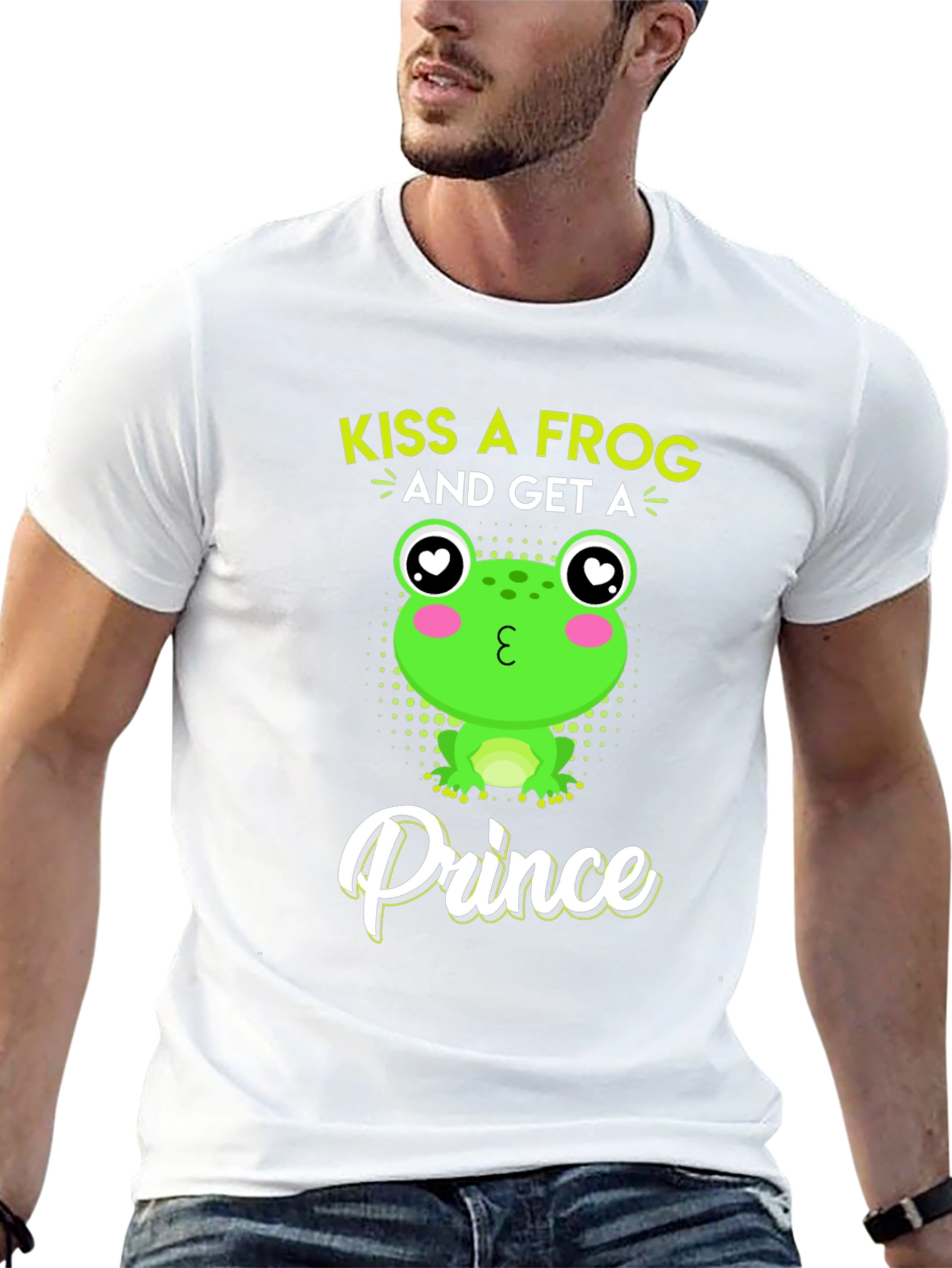 Kiss A Frog Prince T-Shirt - Novelty Graphic Tee
