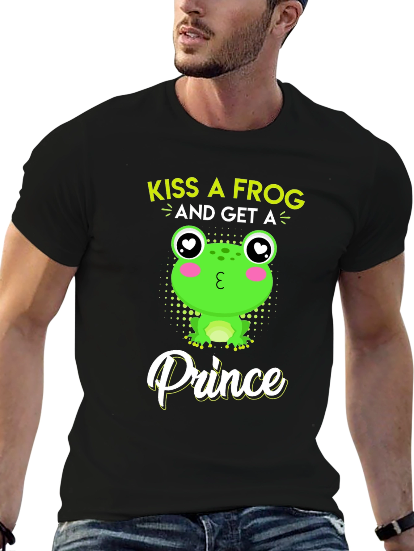 Kiss A Frog Prince T-Shirt - Novelty Graphic Tee