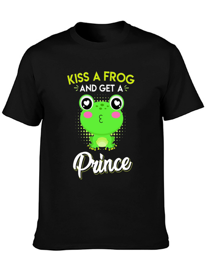 Kiss A Frog Prince T-Shirt - Novelty Graphic Tee