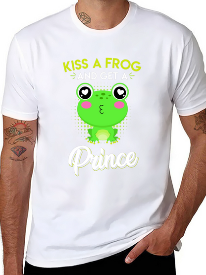 Kiss A Frog Prince T-Shirt - Novelty Graphic Tee