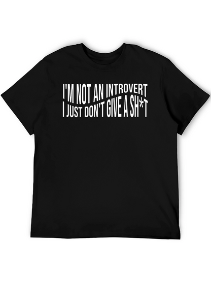 Introvert? Sarcastic Graphic Tee - Black