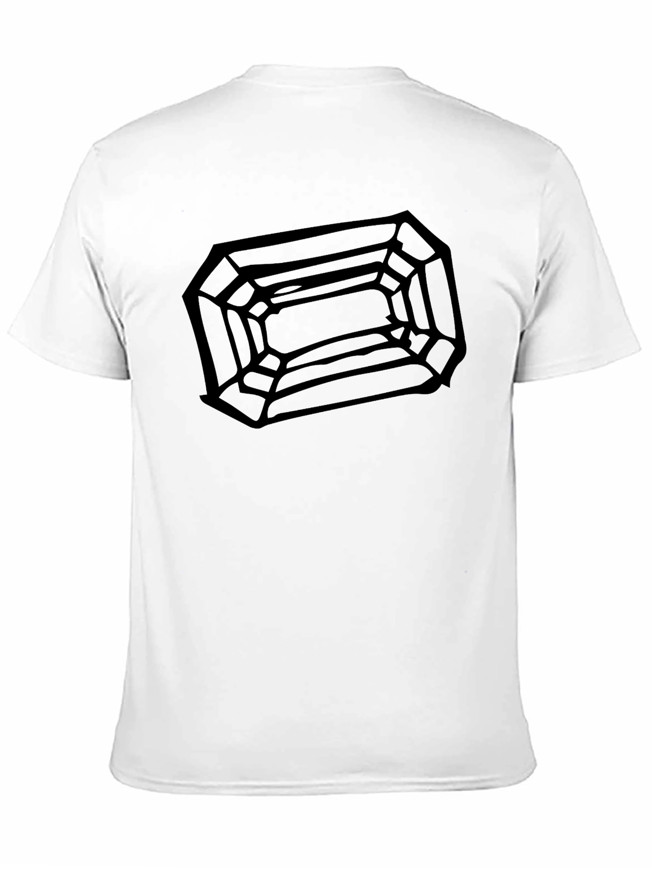 Geometric Diamond Web Graphic Tee - Mens Black T-Shirt