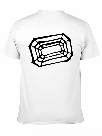 Geometric Diamond Web Graphic Tee - Mens Black T-Shirt