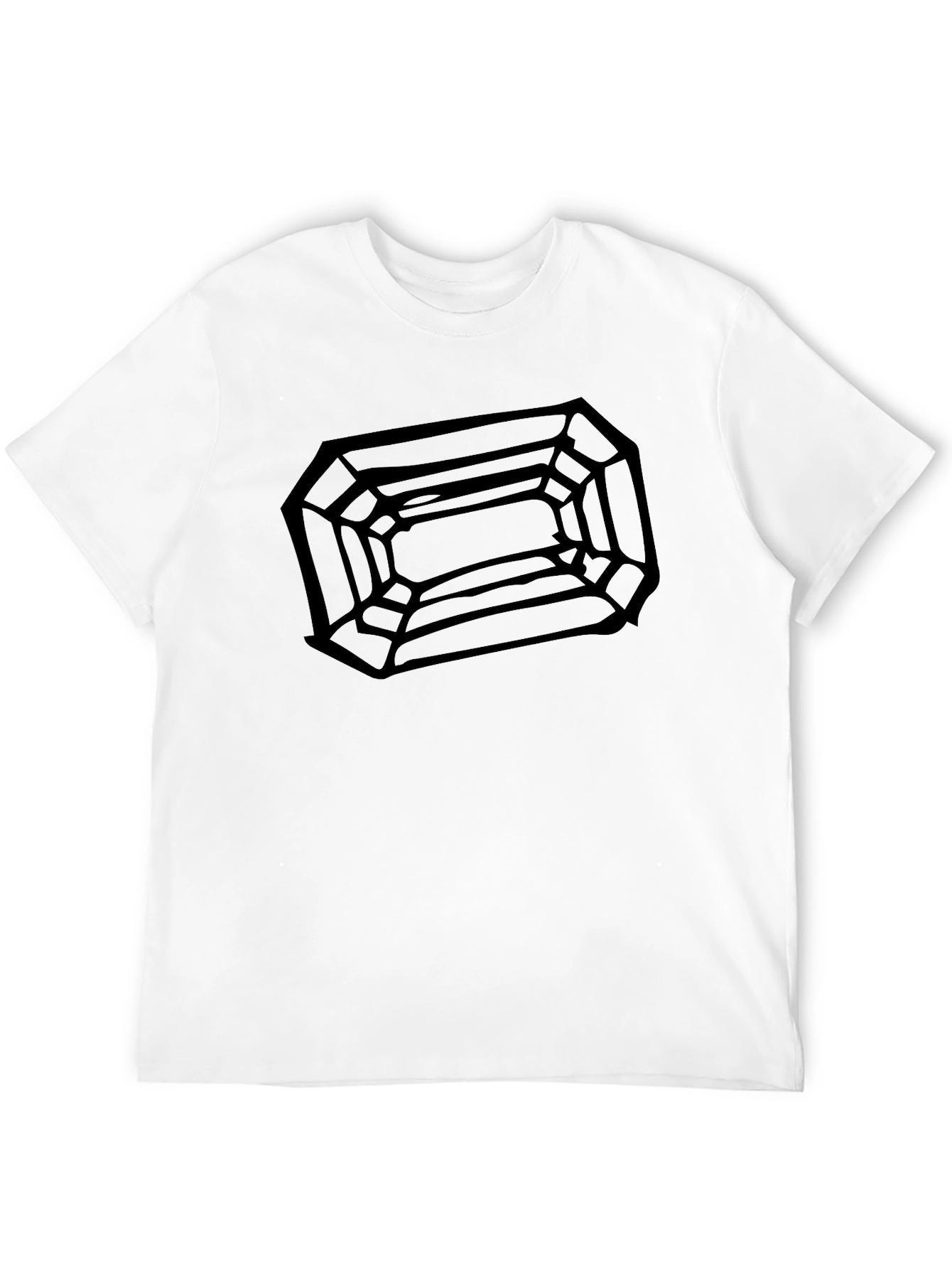 Geometric Diamond Web Graphic Tee - Mens Black T-Shirt