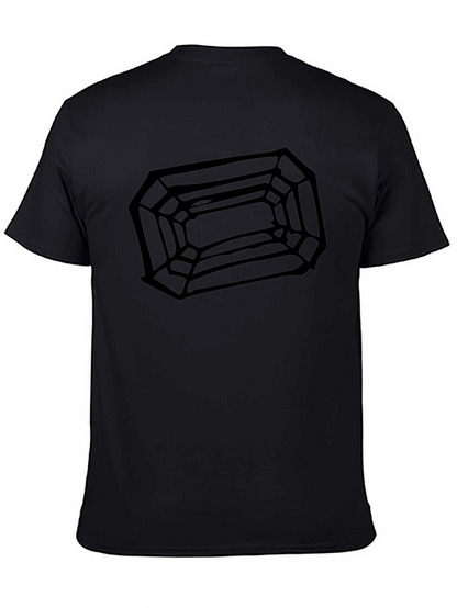 Geometric Diamond Web Graphic Tee - Mens Black T-Shirt