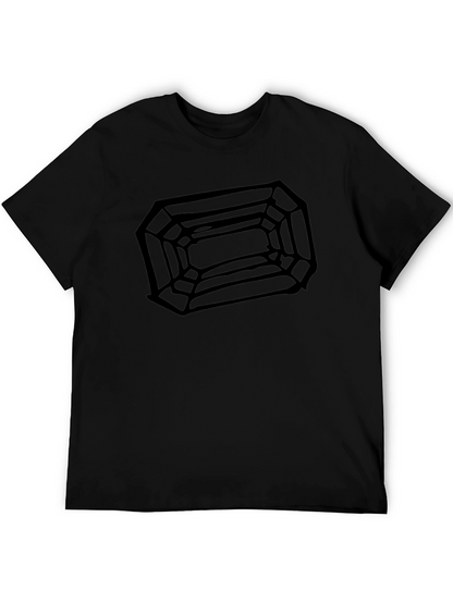 Geometric Diamond Web Graphic Tee - Mens Black T-Shirt