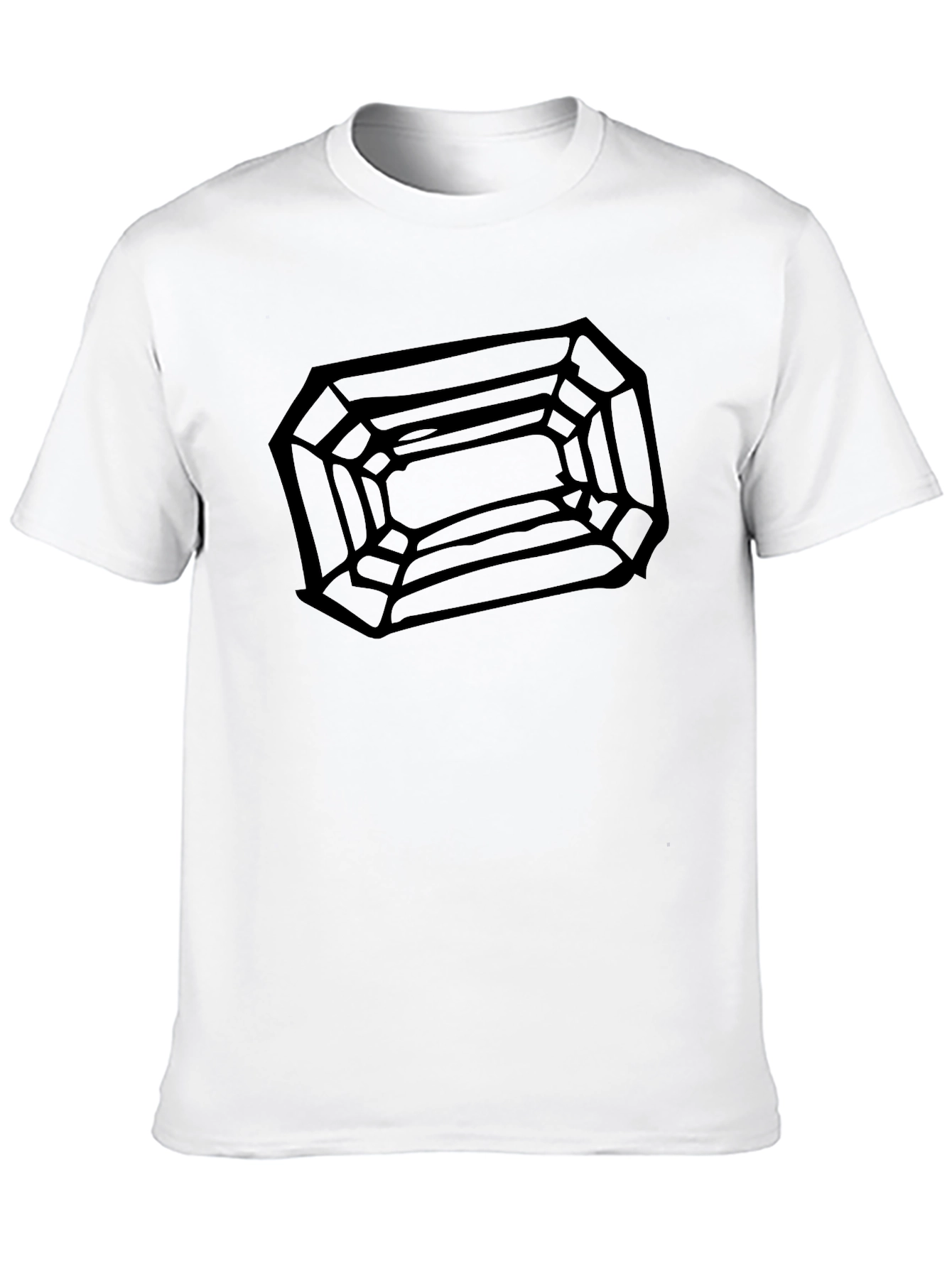 Geometric Diamond Web Graphic Tee - Mens Black T-Shirt