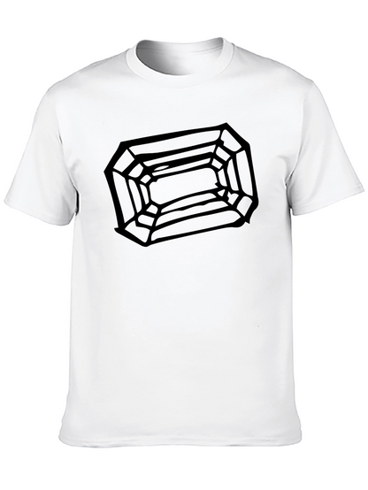 Geometric Diamond Web Graphic Tee - Mens Black T-Shirt