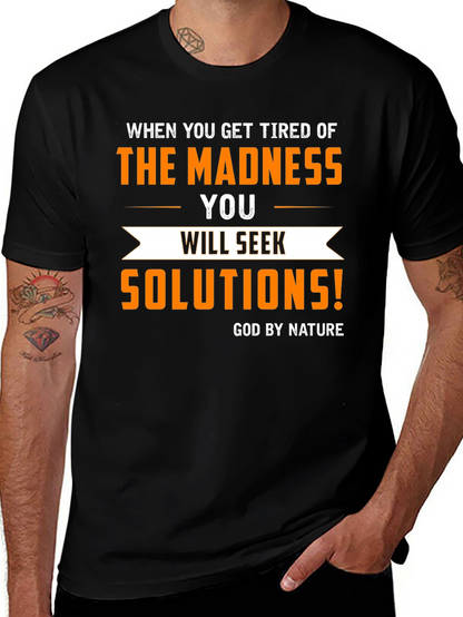 Madness Solutions Graphic Tee - Mens Black T-Shirt