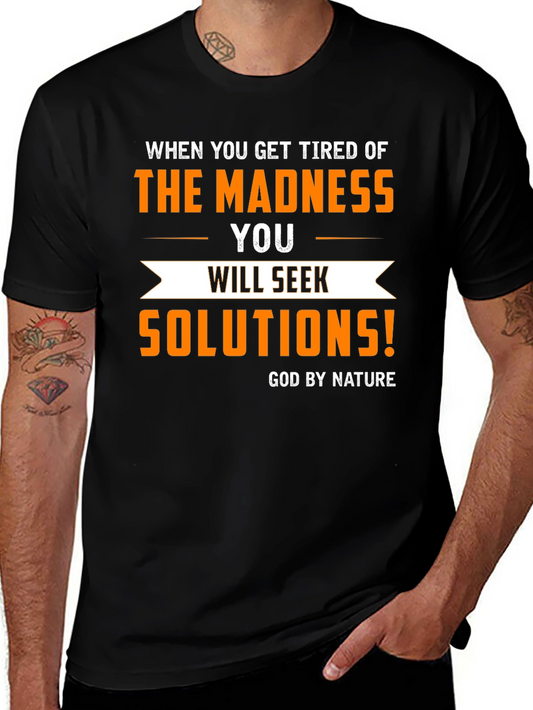 Madness Solutions Graphic Tee - Mens Black T-Shirt