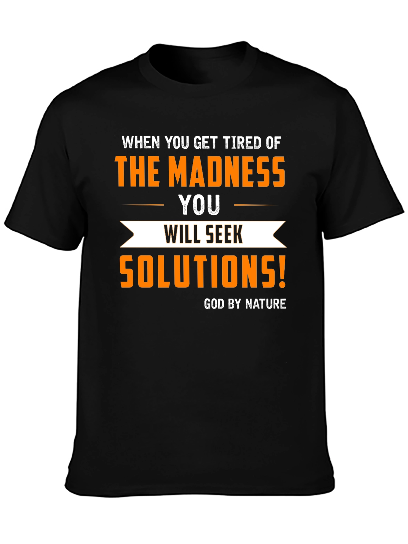 Madness Solutions Graphic Tee - Mens Black T-Shirt