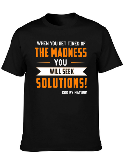 Madness Solutions Graphic Tee - Mens Black T-Shirt