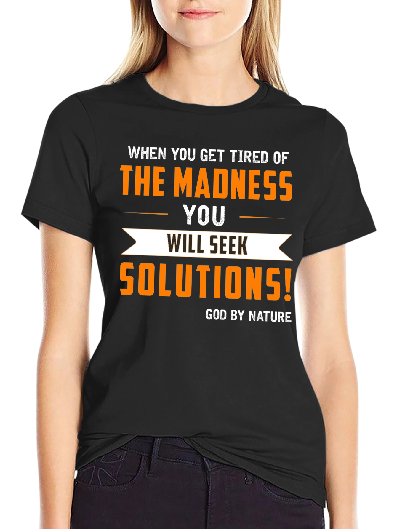 Madness Solutions Graphic Tee - Mens Black T-Shirt
