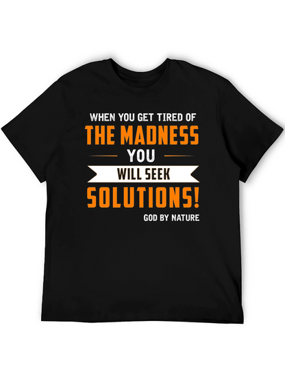 Madness Solutions Graphic Tee - Mens Black T-Shirt