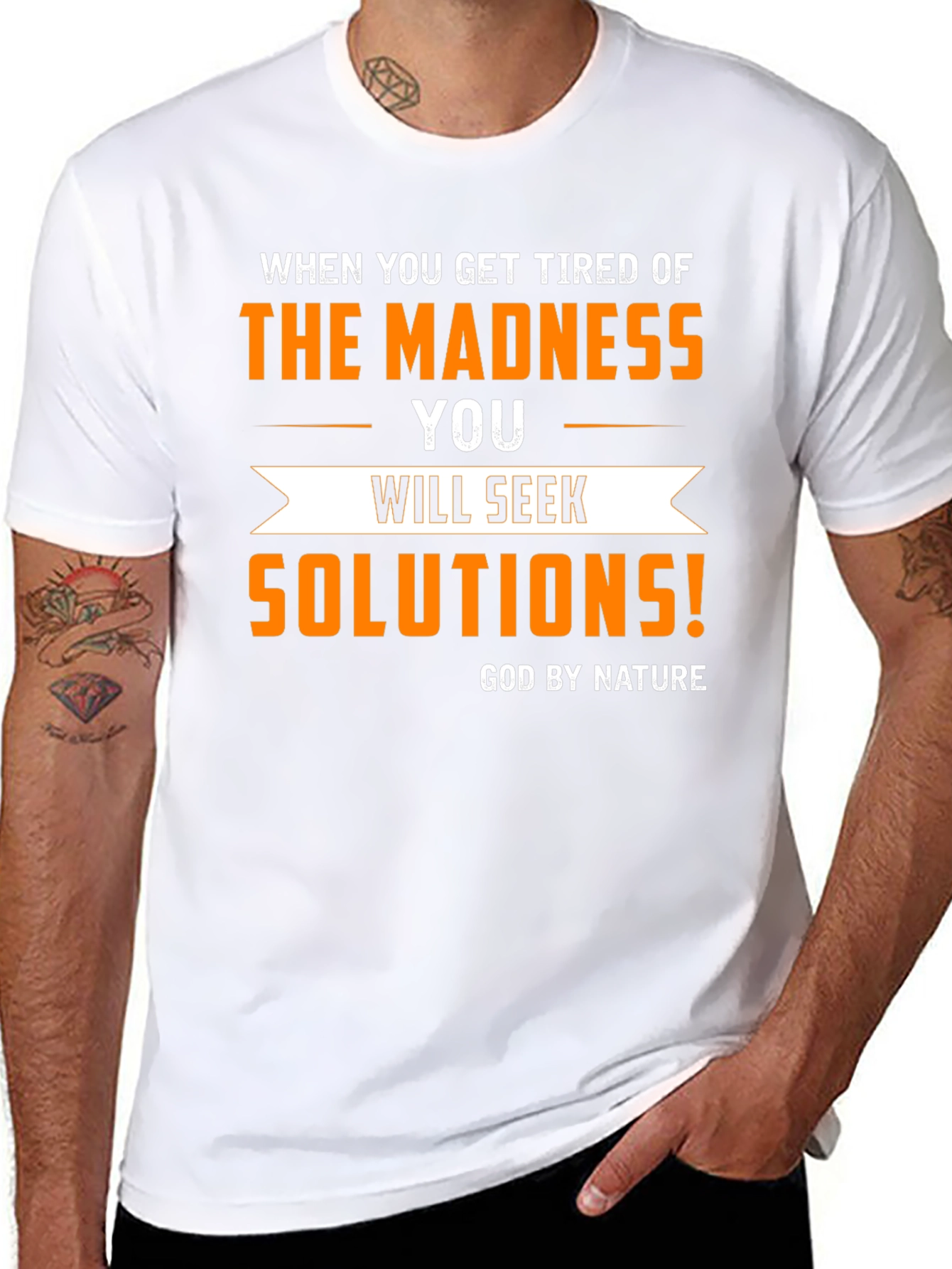 Madness Solutions Graphic Tee - Mens Black T-Shirt