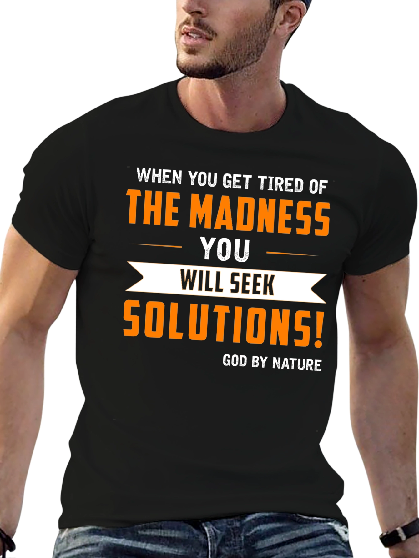 Madness Solutions Graphic Tee - Mens Black T-Shirt