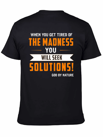 Madness Solutions Graphic Tee - Mens Black T-Shirt