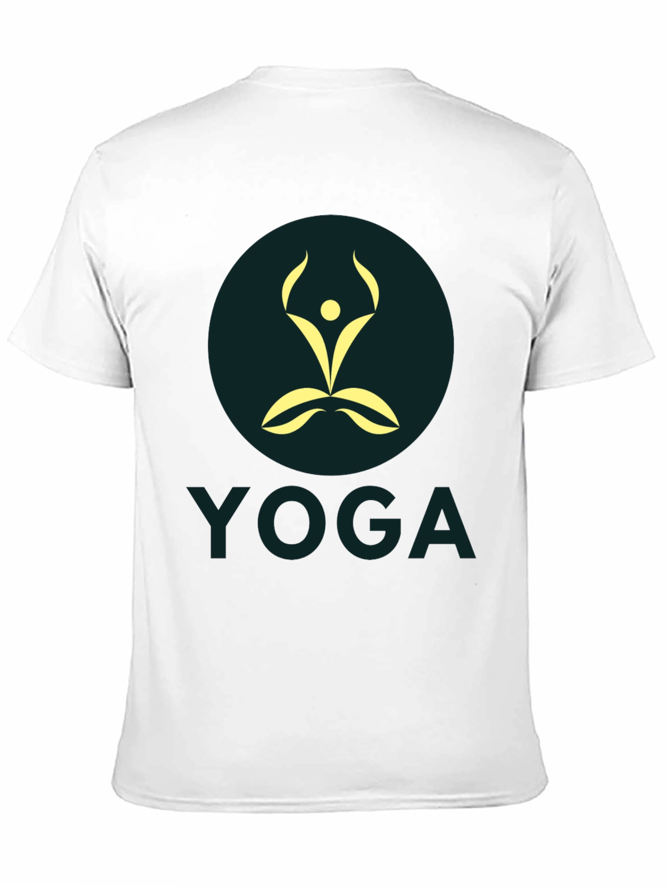 Mens Black Yoga Graphic T-Shirt