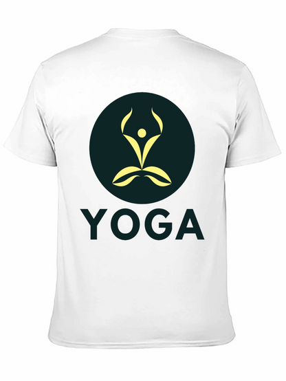 Mens Black Yoga Graphic T-Shirt