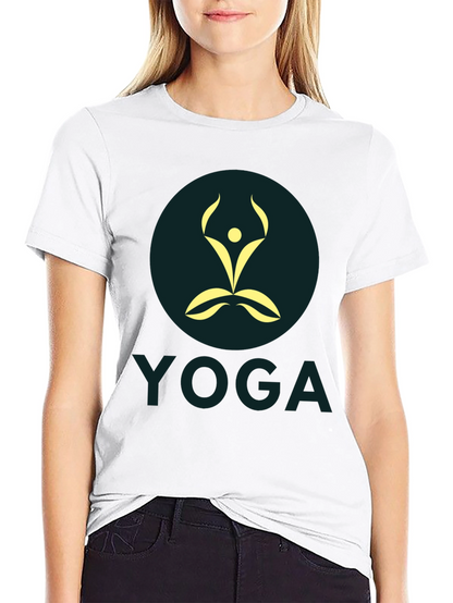 Mens Black Yoga Graphic T-Shirt
