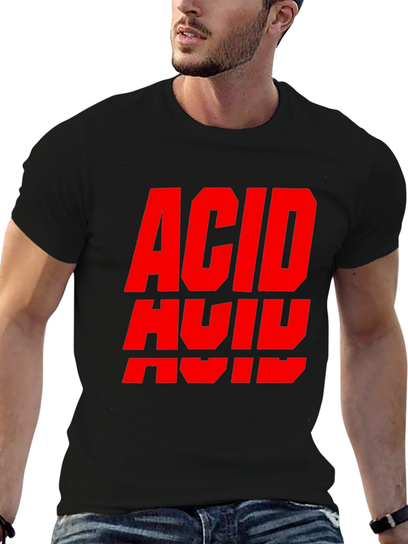 Bold ACID Graphic Tee - Black
