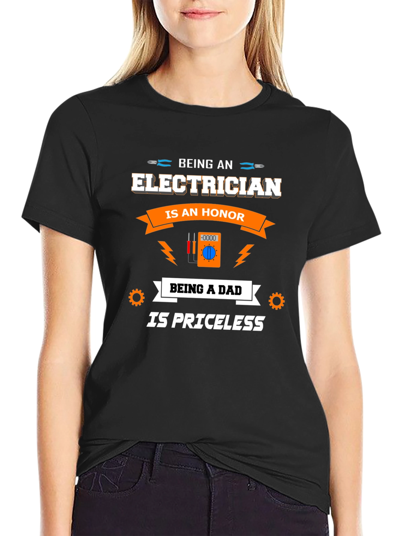 Electrician Dad T-Shirt - Honor & Priceless