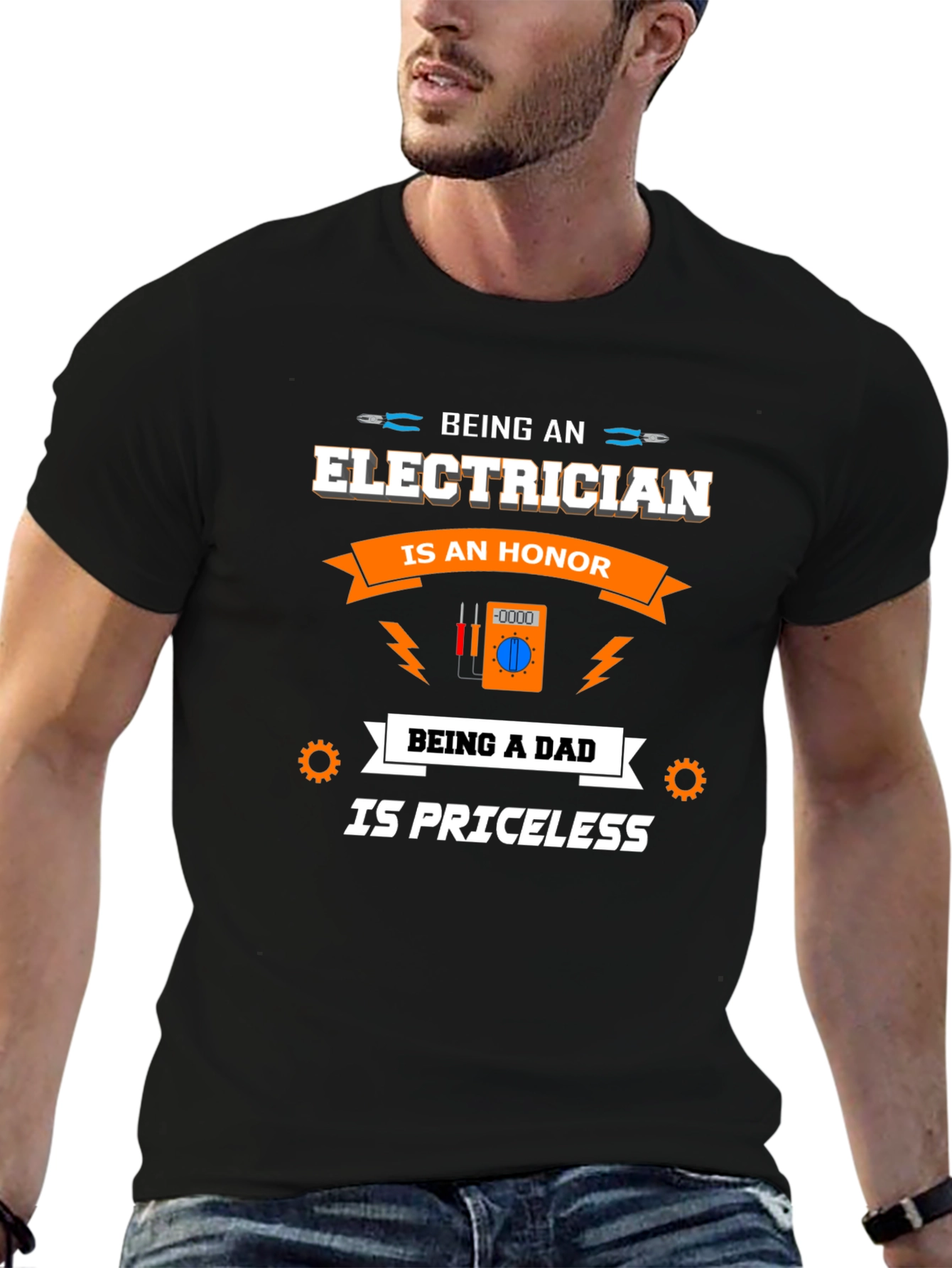 Electrician Dad T-Shirt - Honor & Priceless