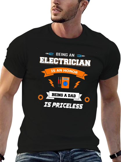 Electrician Dad T-Shirt - Honor & Priceless