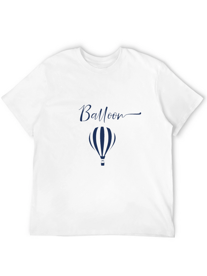 Mens Black Balloon Graphic T-Shirt
