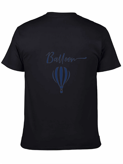 Mens Black Balloon Graphic T-Shirt
