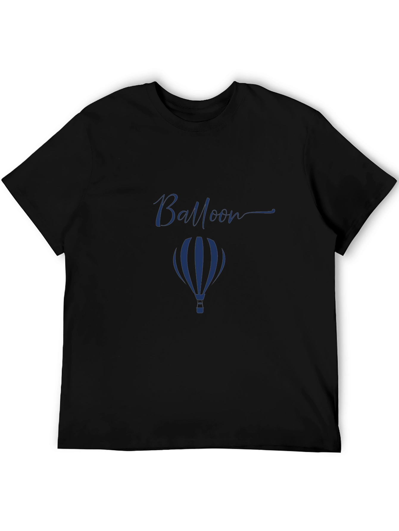 Mens Black Balloon Graphic T-Shirt