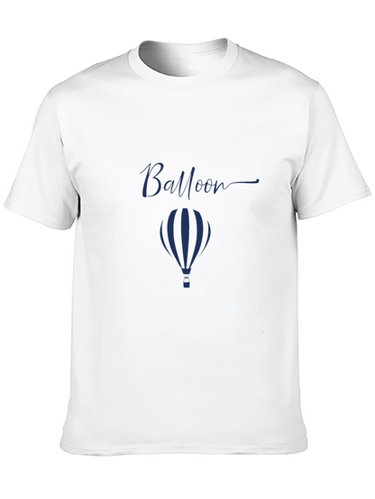 Mens Black Balloon Graphic T-Shirt