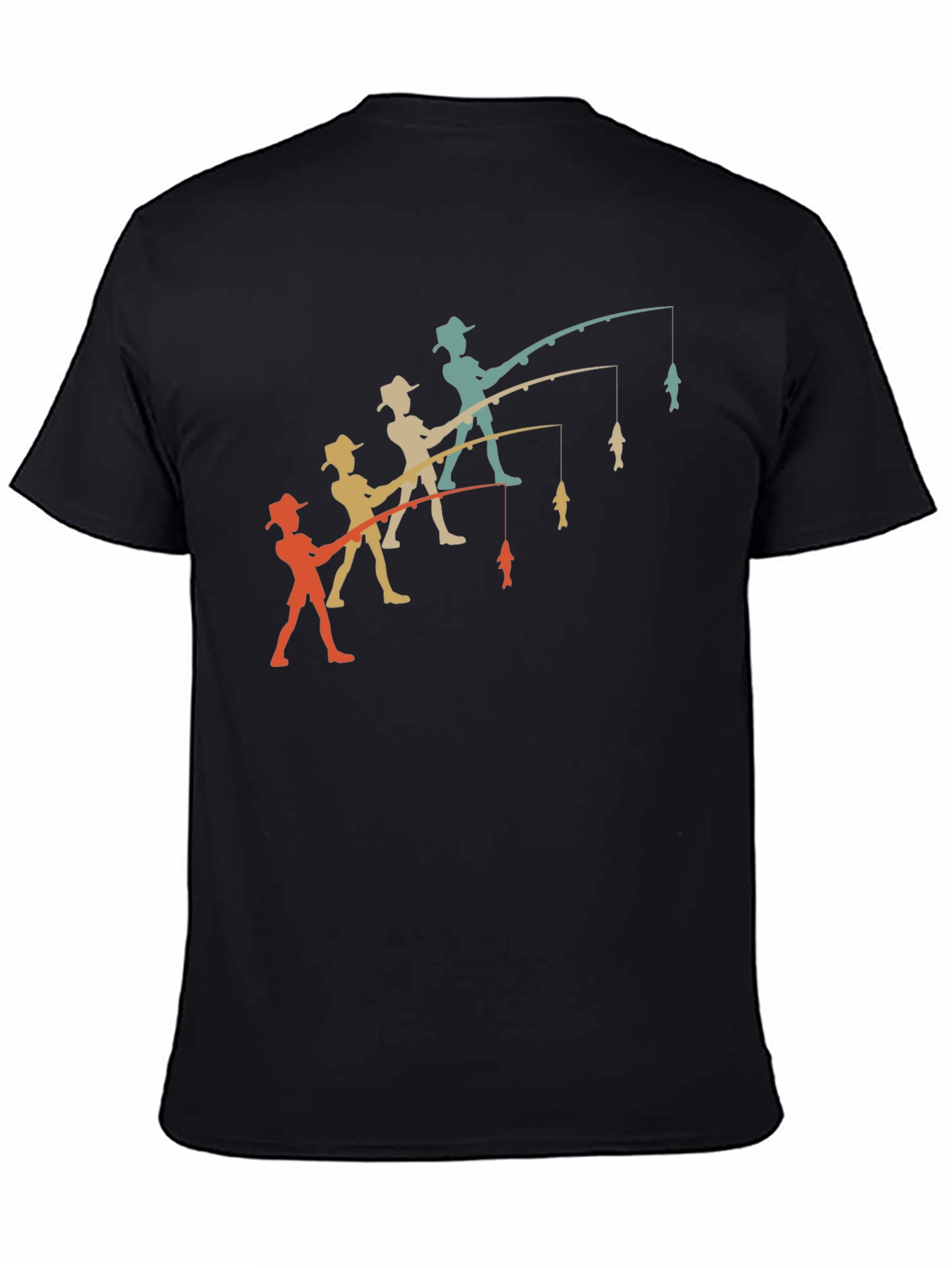 Retro Angler T-Shirt - Fishing Evolution Tee
