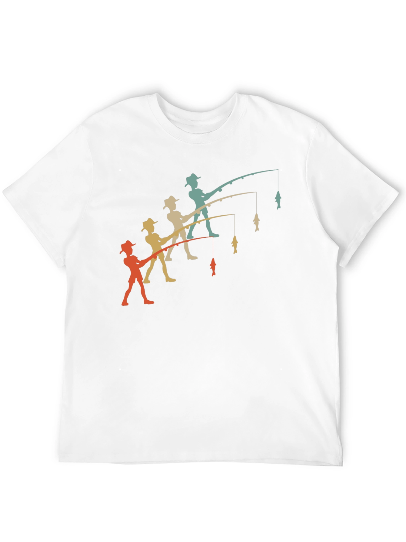 Retro Angler T-Shirt - Fishing Evolution Tee