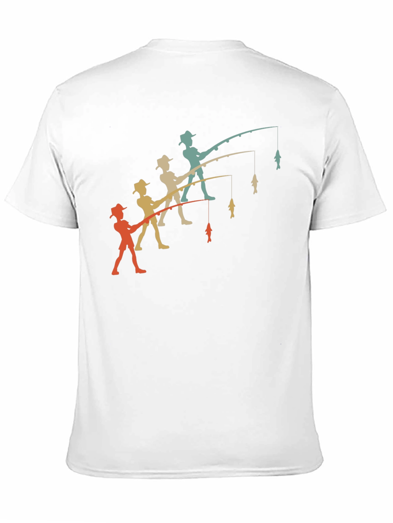 Retro Angler T-Shirt - Fishing Evolution Tee