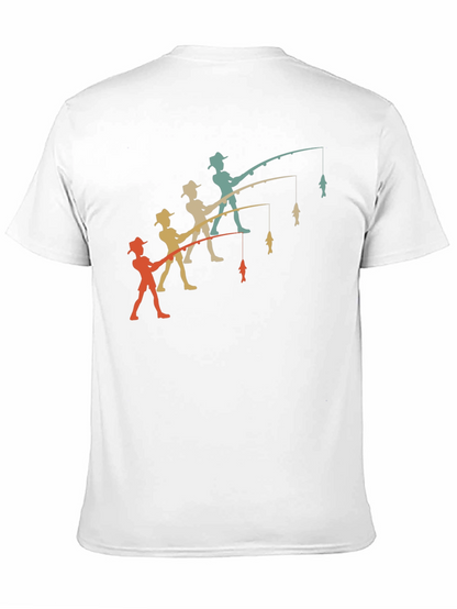 Retro Angler T-Shirt - Fishing Evolution Tee