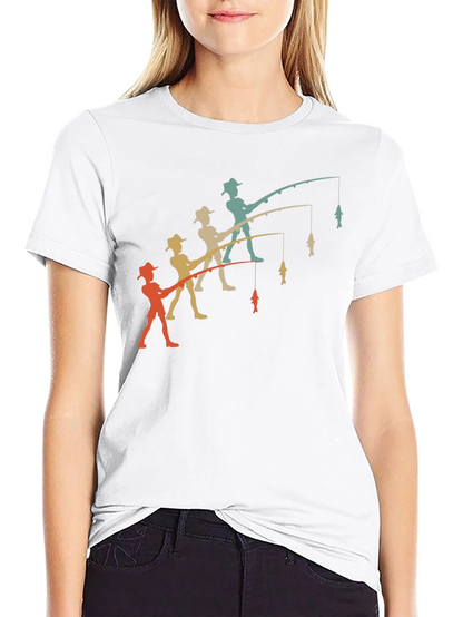 Retro Angler T-Shirt - Fishing Evolution Tee