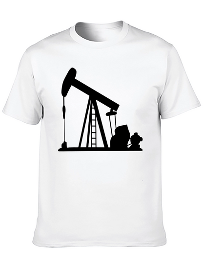Oil Derrick Graphic T-Shirt - Black