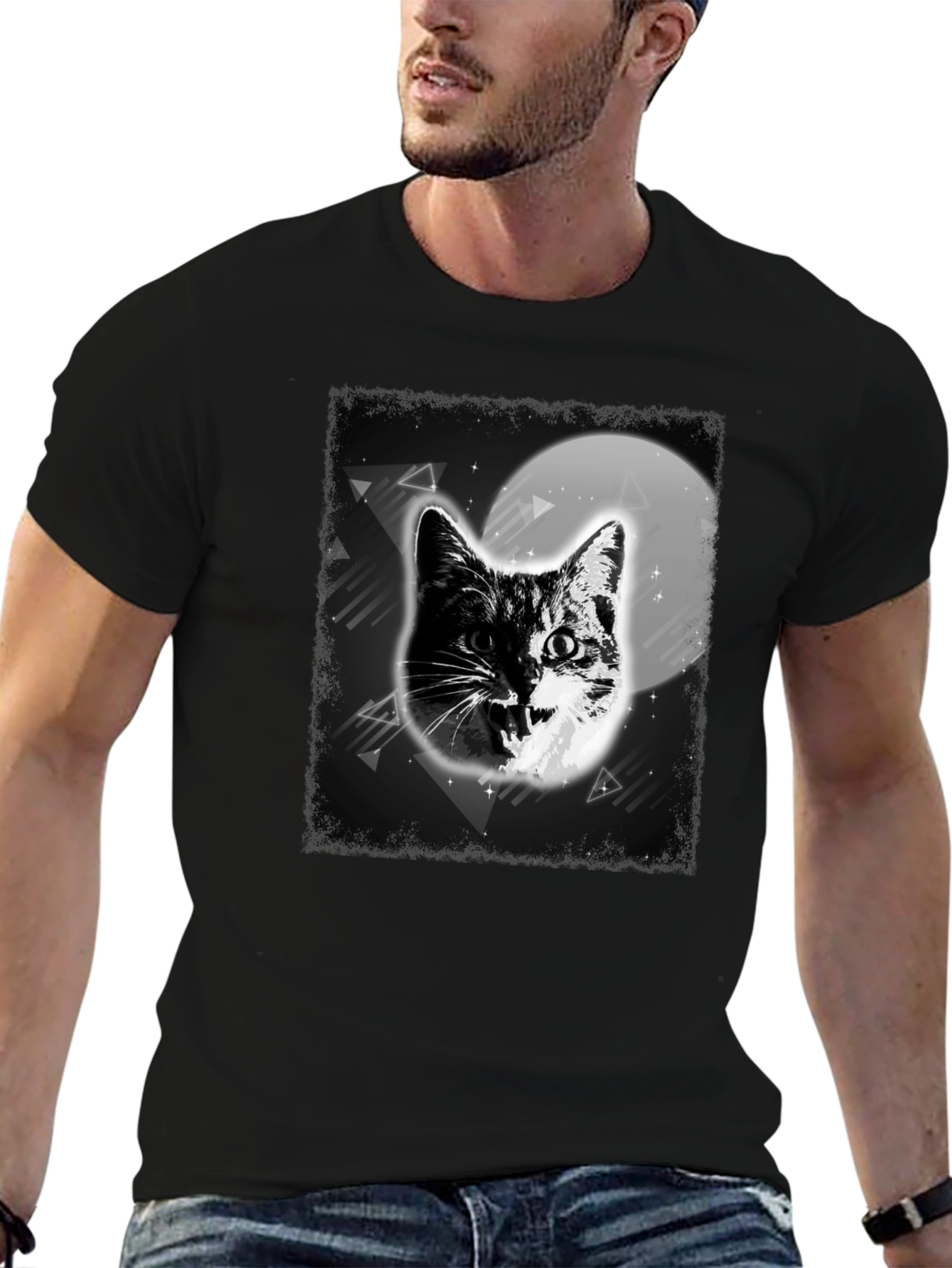 Cat in Space Graphic T-Shirt