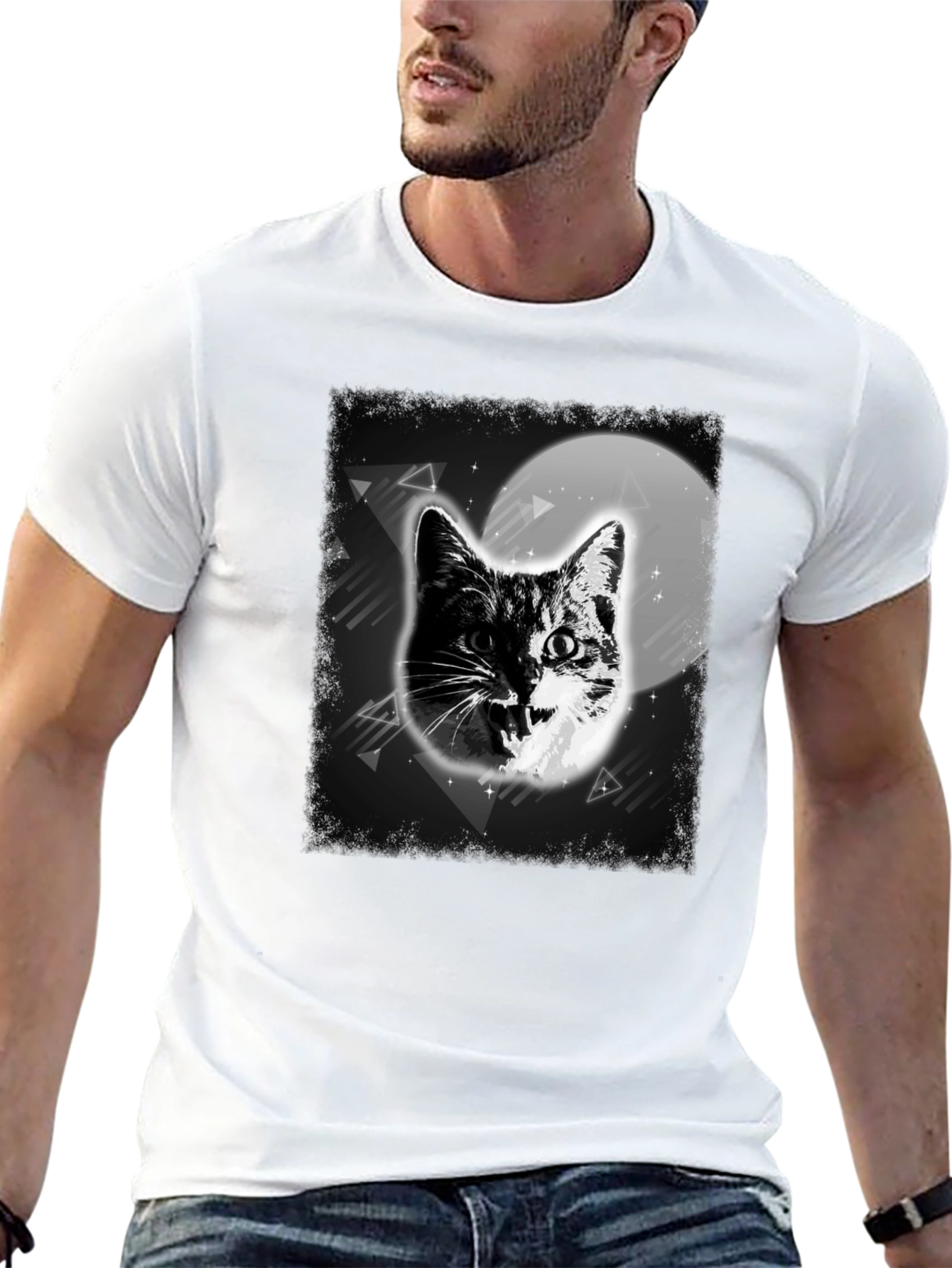 Cat in Space Graphic T-Shirt