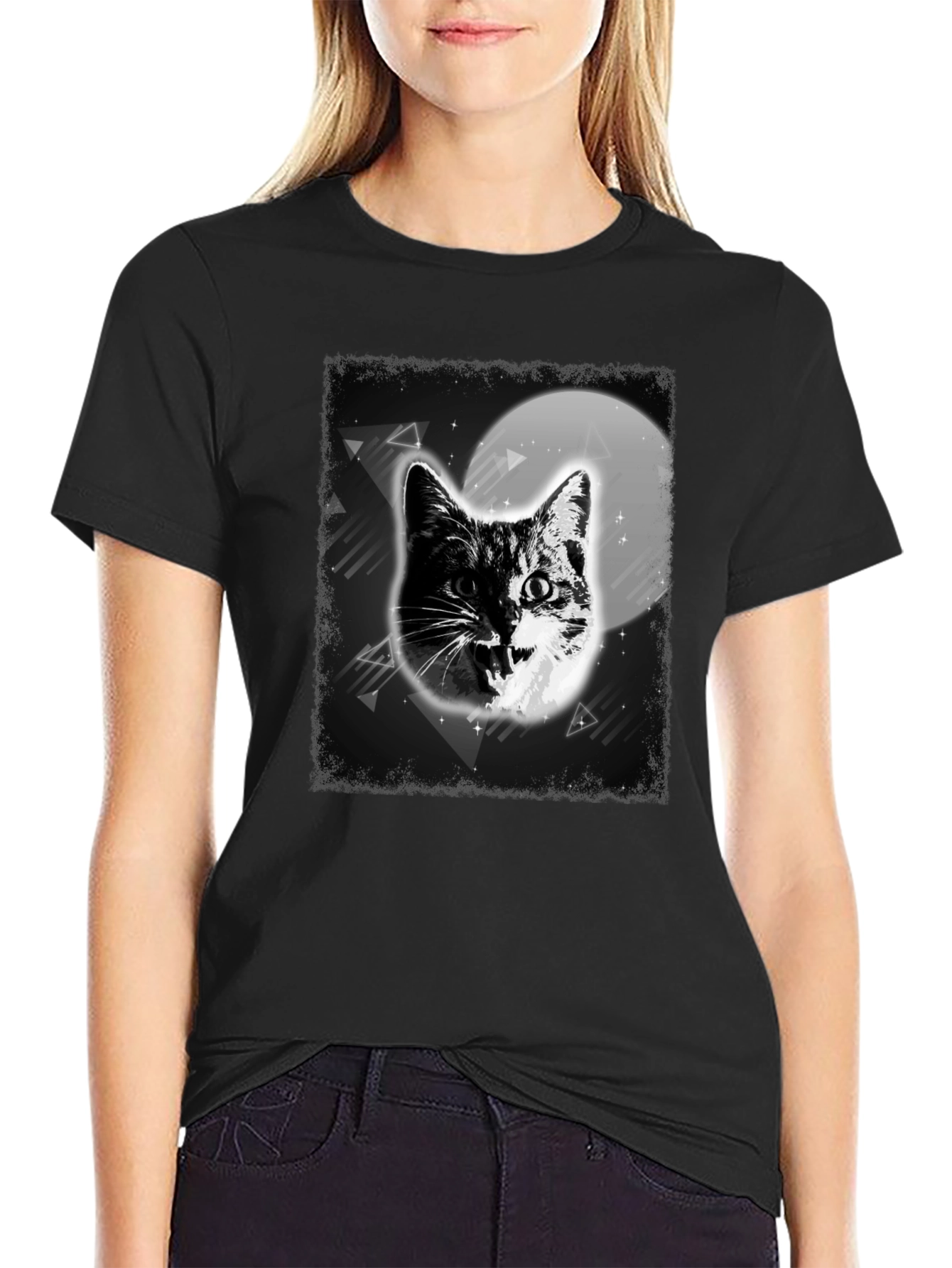 Cat in Space Graphic T-Shirt
