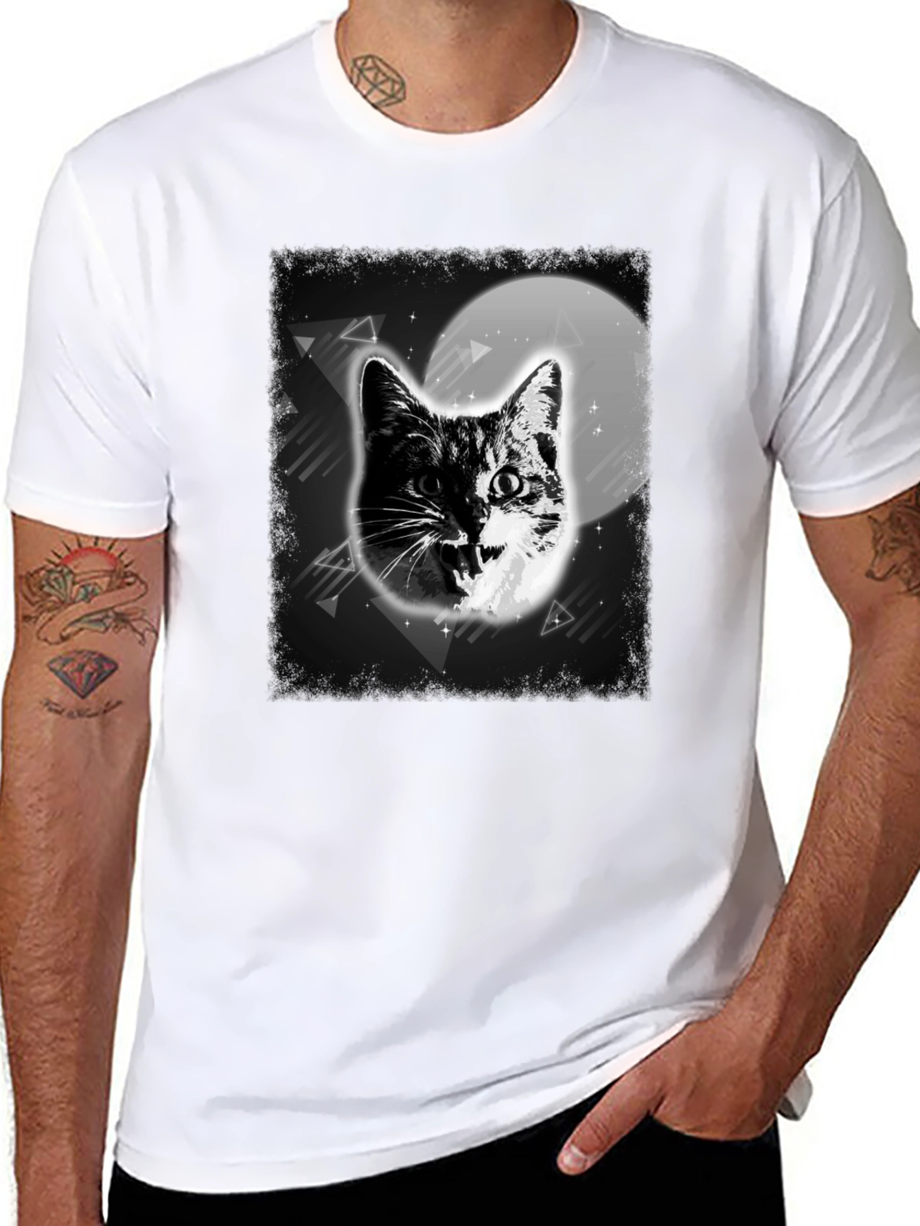 Cat in Space Graphic T-Shirt