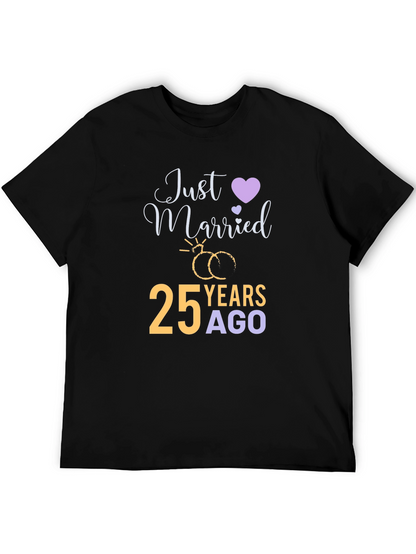 25th Anniversary T-Shirt - Just Married 25 Years Ago