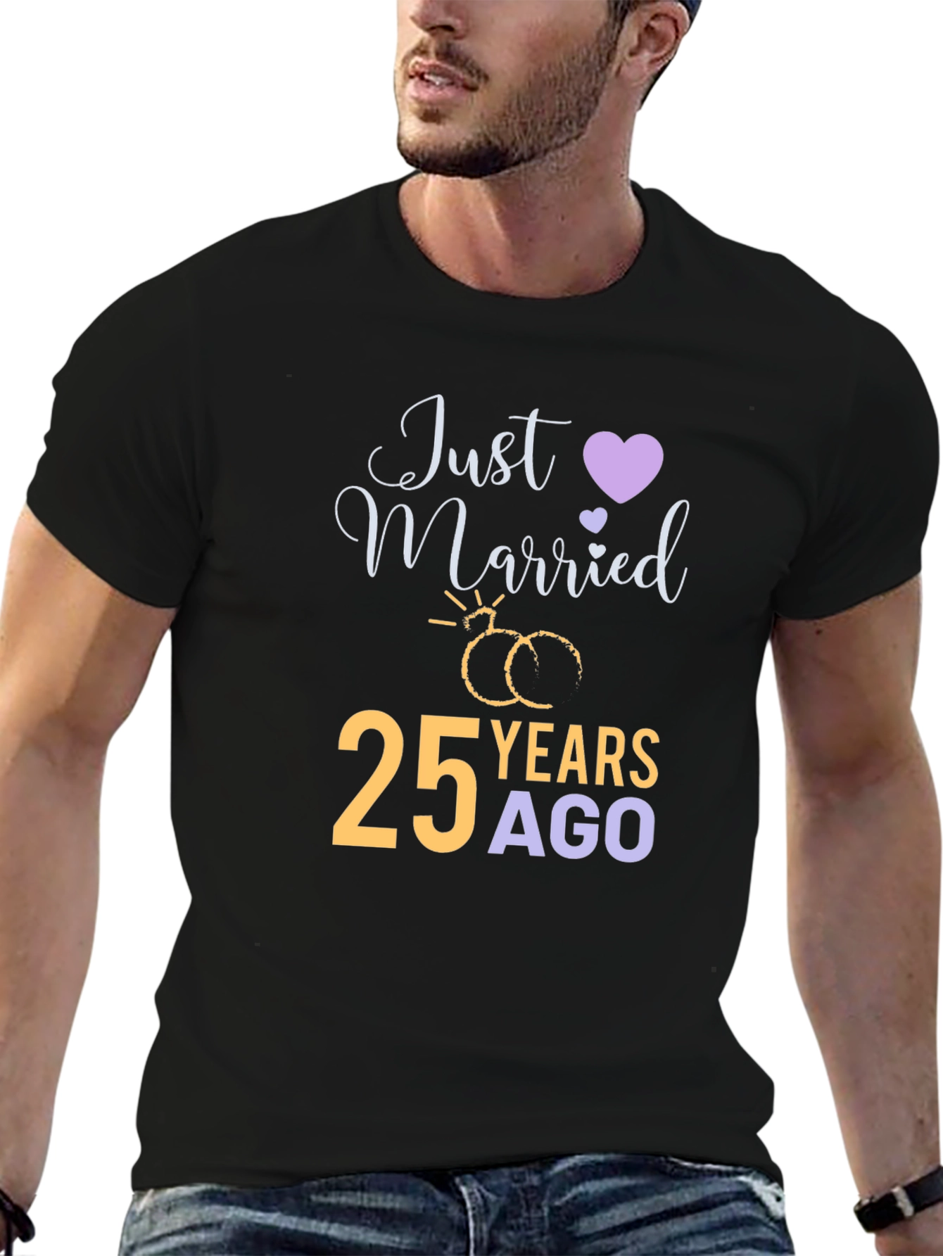 25th Anniversary T-Shirt - Just Married 25 Years Ago