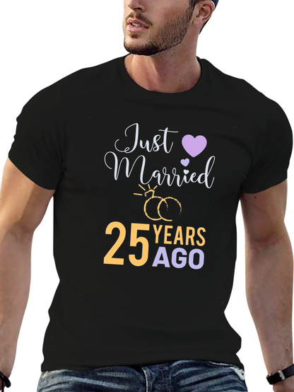 25th Anniversary T-Shirt - Just Married 25 Years Ago
