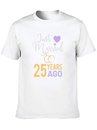25th Anniversary T-Shirt - Just Married 25 Years Ago