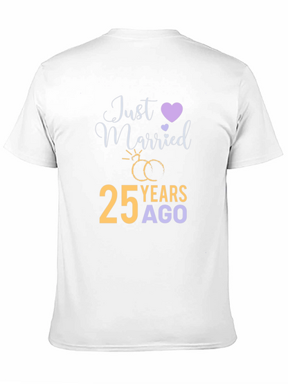 25th Anniversary T-Shirt - Just Married 25 Years Ago