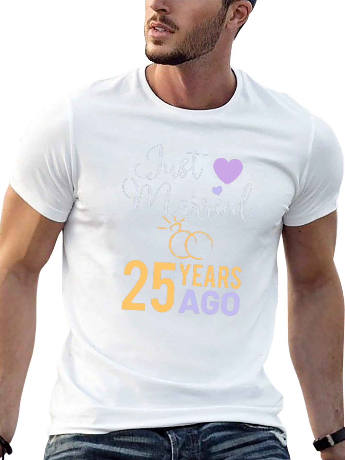 25th Anniversary T-Shirt - Just Married 25 Years Ago