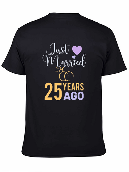 25th Anniversary T-Shirt - Just Married 25 Years Ago