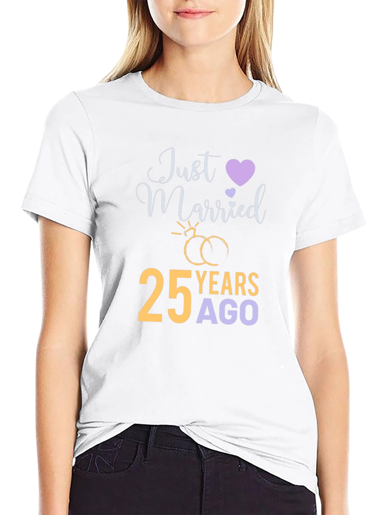 25th Anniversary T-Shirt - Just Married 25 Years Ago